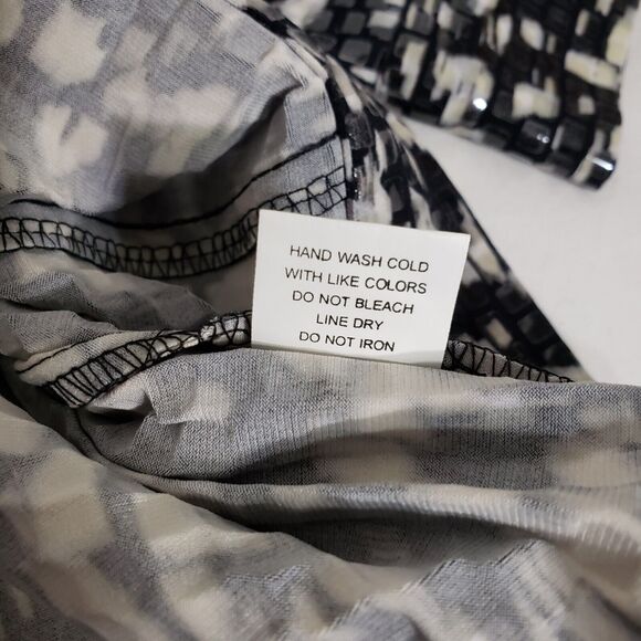 Notations Womens Jacket Medium Black White Button Embellished Pockets Textured - Picture 11 of 11